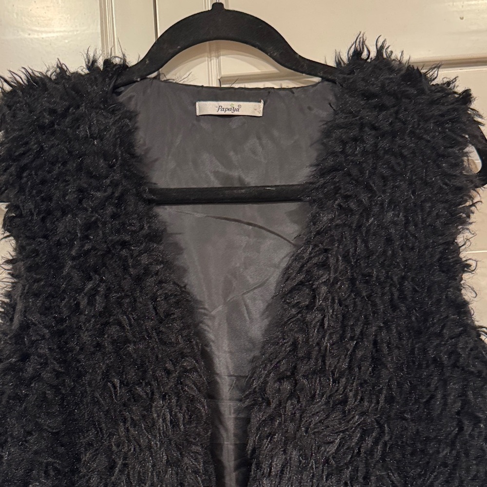 Papaya Black Teddy Vest View 3